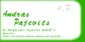 andras pajevits business card